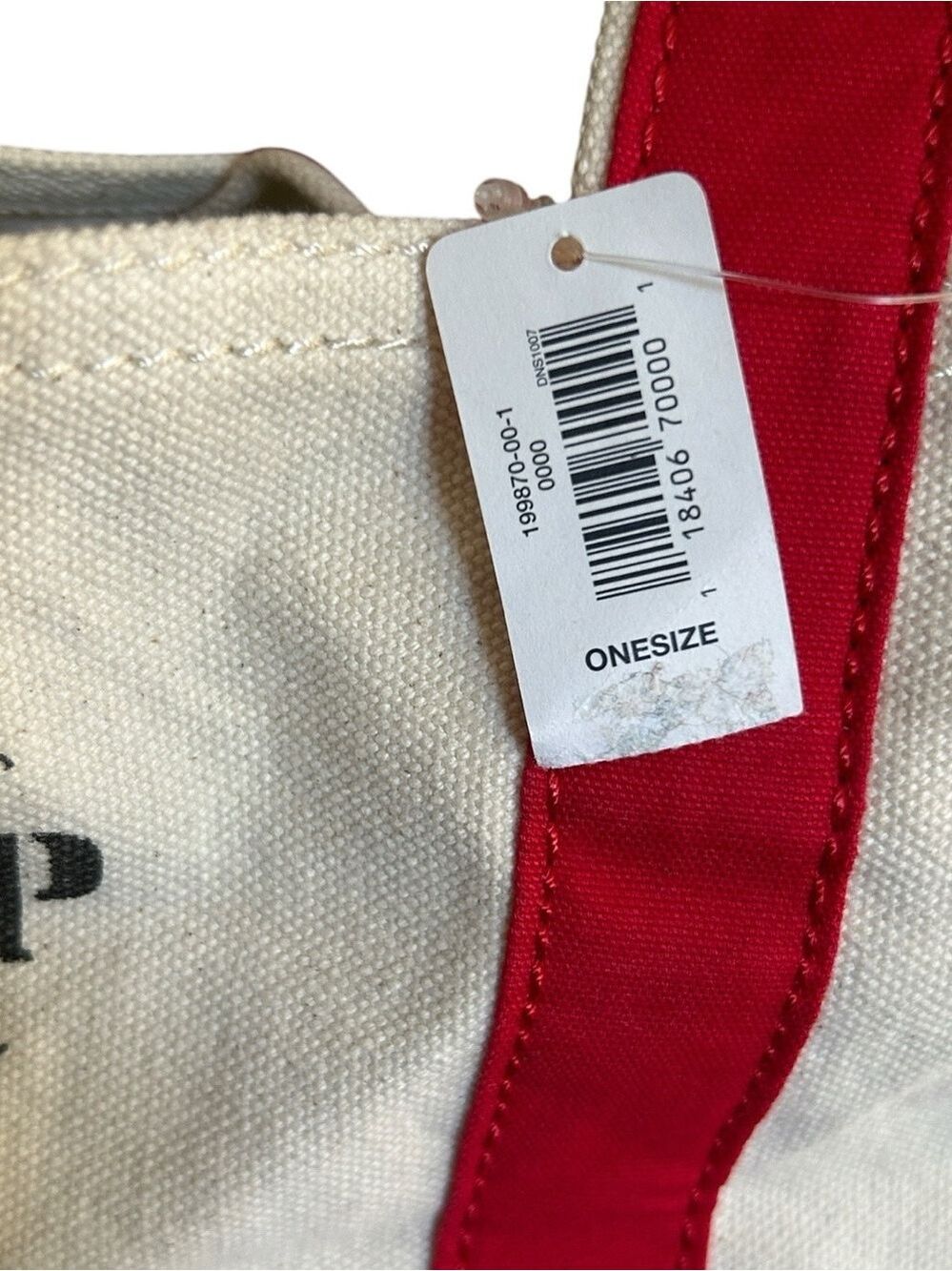 Gap Canvas Shopper Medium Tote Bag in Tomatoe Sauce - Picture 7 of 11